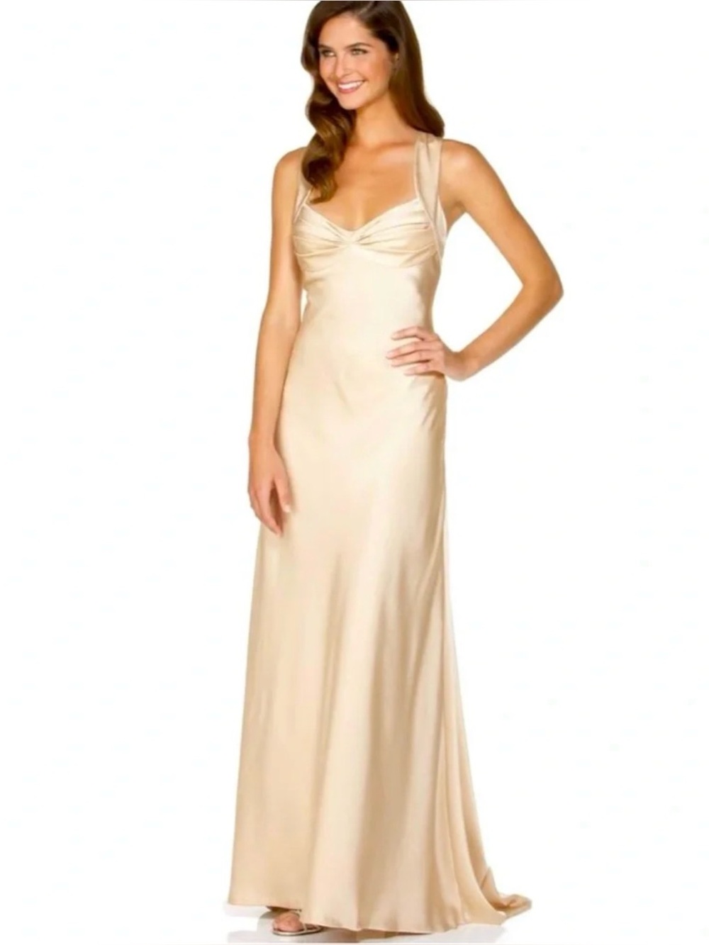 NWT! Calvin Klein champagne gown size 8